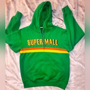 Super Mall Green Pullover Hoodie